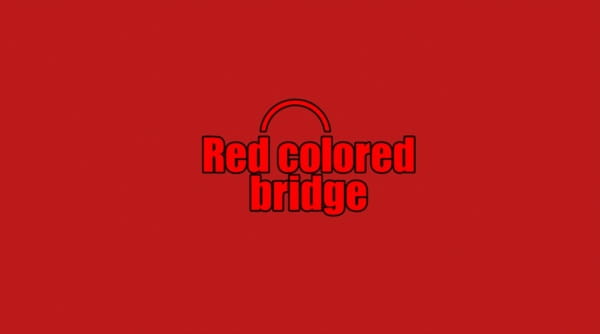 Gambar Anime: Red Colored Bridge