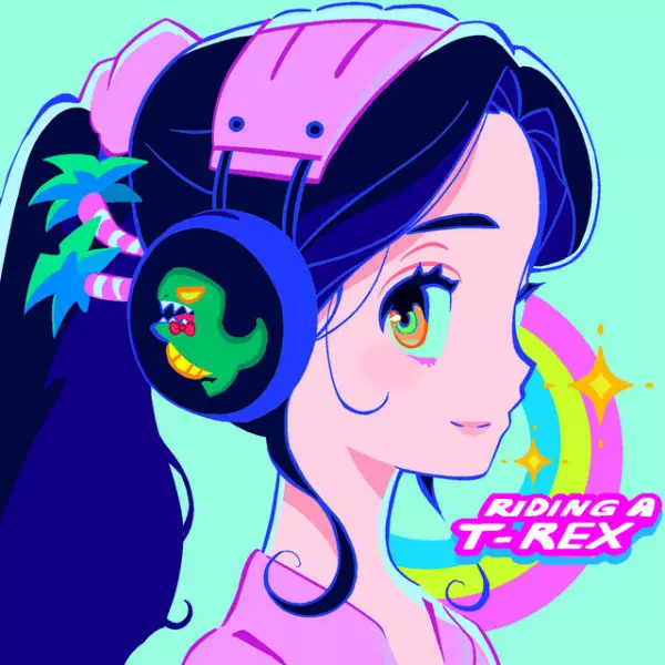 Poster Anime: Riding a T-Rex