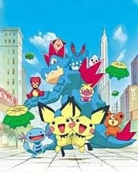 Poster Anime Pokemon: Bokutachi Pichu Brothers - Party wa Oosawagi! no Maki