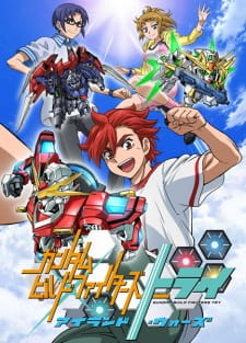 Poster Anime Gundam Build Fighters Try: Island Wars