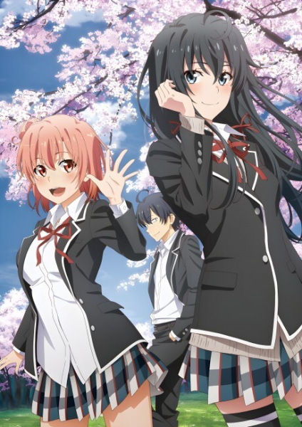 Anime Poster: Yahari Ore no Seishun Love Comedy wa Machigatteiru. Kan: Dakara, Shishunki wa Owarazu ni, Seishun wa Tsuzuiteiku.
