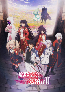 Poster Anime Maou Gakuin no Futekigousha II: Shijou Saikyou no Maou no Shiso, Tensei shite Shison-tachi no Gakkou e Kayou