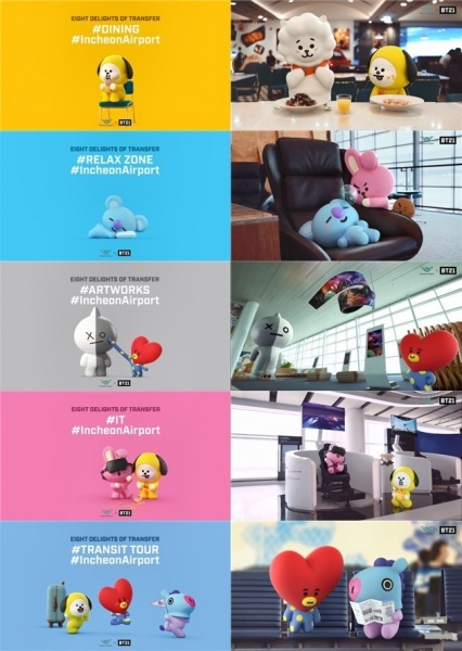 Poster Anime: Incheon Airport x BT21: Eight Delights of Transfer