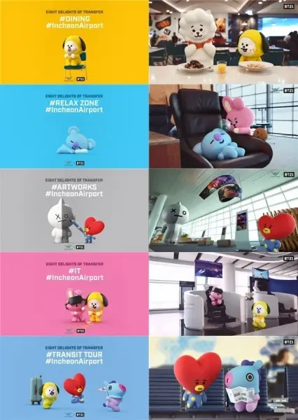 Poster Anime: Incheon Airport x BT21: Eight Delights of Transfer