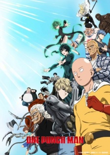 Poster Anime One Punch Man 2nd Season: Ichigeki de Wakaru! Maji Furikaeri!