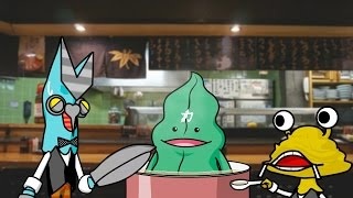 Anime Poster: Kaijuu Sakaba Kanpai! x Yamasa Soy Sauce: Genki Kaijuu Chikarakonbu-kun Genru