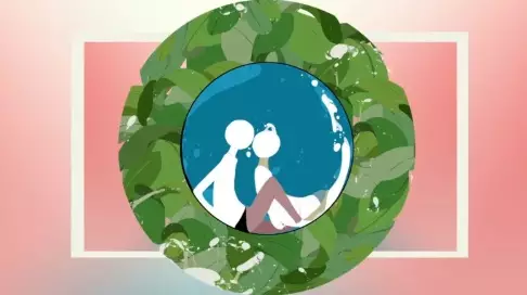 Gambar Anime: In the Sea and near a Girl.