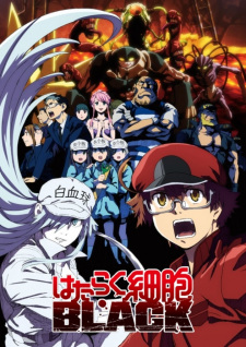 Poster Anime Hataraku Saibou Black