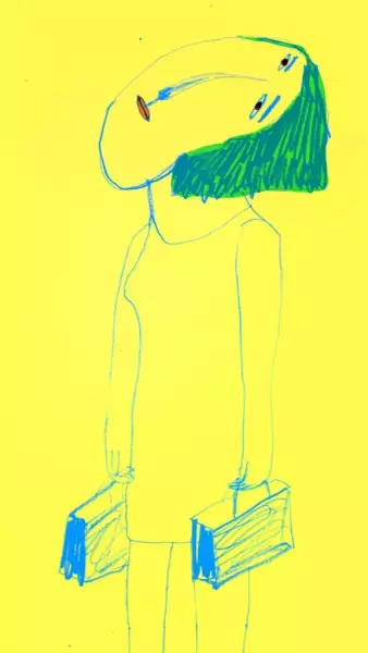 Gambar Anime: A Woman in a Fashion Building