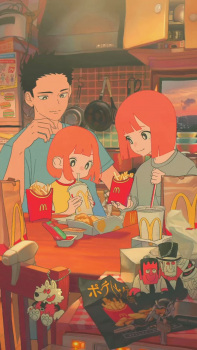 Poster Anime Yoru Mac PoteNage CMs