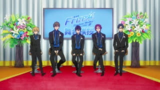 Poster Anime: Free! Movie 1: Timeless Medley - Kizuna - Character Butai Aisatsu