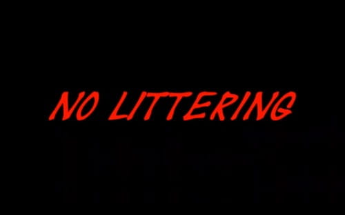 Poster Anime: No Littering