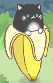 Gambar Karakter Black and White Bananya