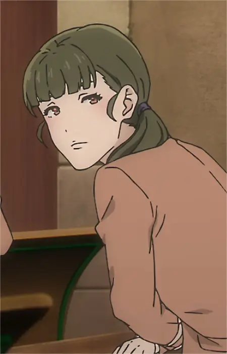 Gambar Karakter Anime: Green Hair Student