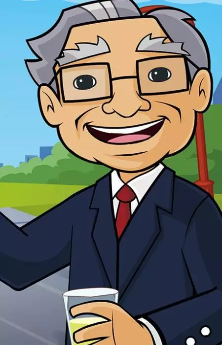 Gambar Karakter Anime: Warren Buffett