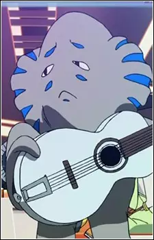 Gambar Karakter Anime: Guitar-Playing Alien