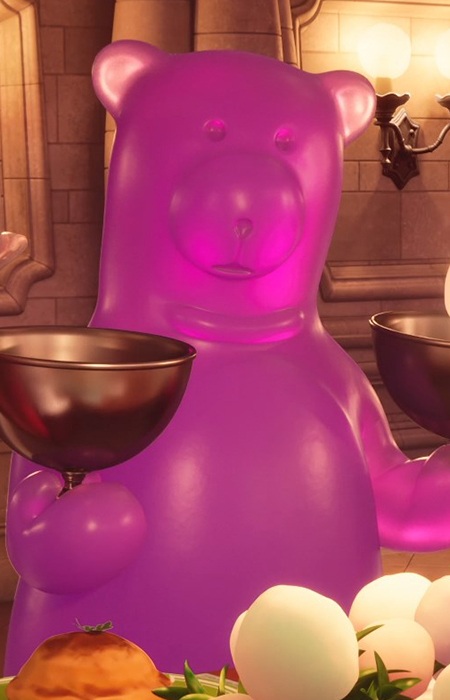 Gambar Karakter Bear Gummy Purple