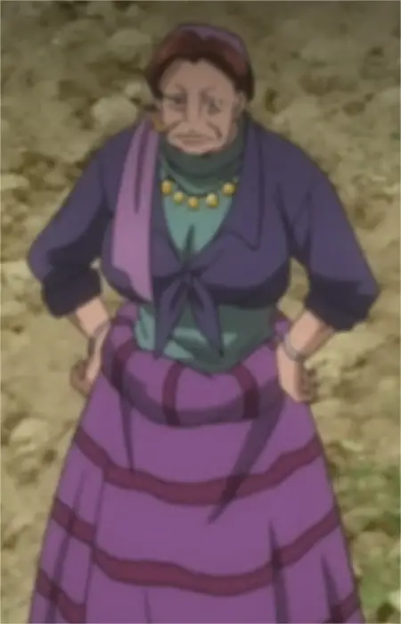 Gambar Karakter Anime: Old Woman in Blue
