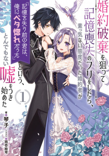 Sampul Manga Konyaku Haki wo Neratte Kioku Soushitsu no Furi wo Shitara, Sokkenai Taido Datta Konyakusha ga "Kioku wo Ushinau Mae no Kimi wa, Ore ni Betabore Datta" to Iu, Tondemonai Uso wo Tsuki Hajimeta
