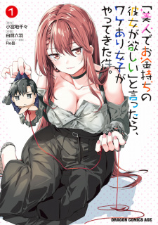 Sampul Manga "Bijin de Okanemochi no Kanojo ga Hoshii" to Ittara, Wakeari Joshi ga Yattekita Ken.