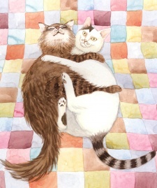 Gambar Manga Itou Junji no Neko Nikki: Yon & Muu